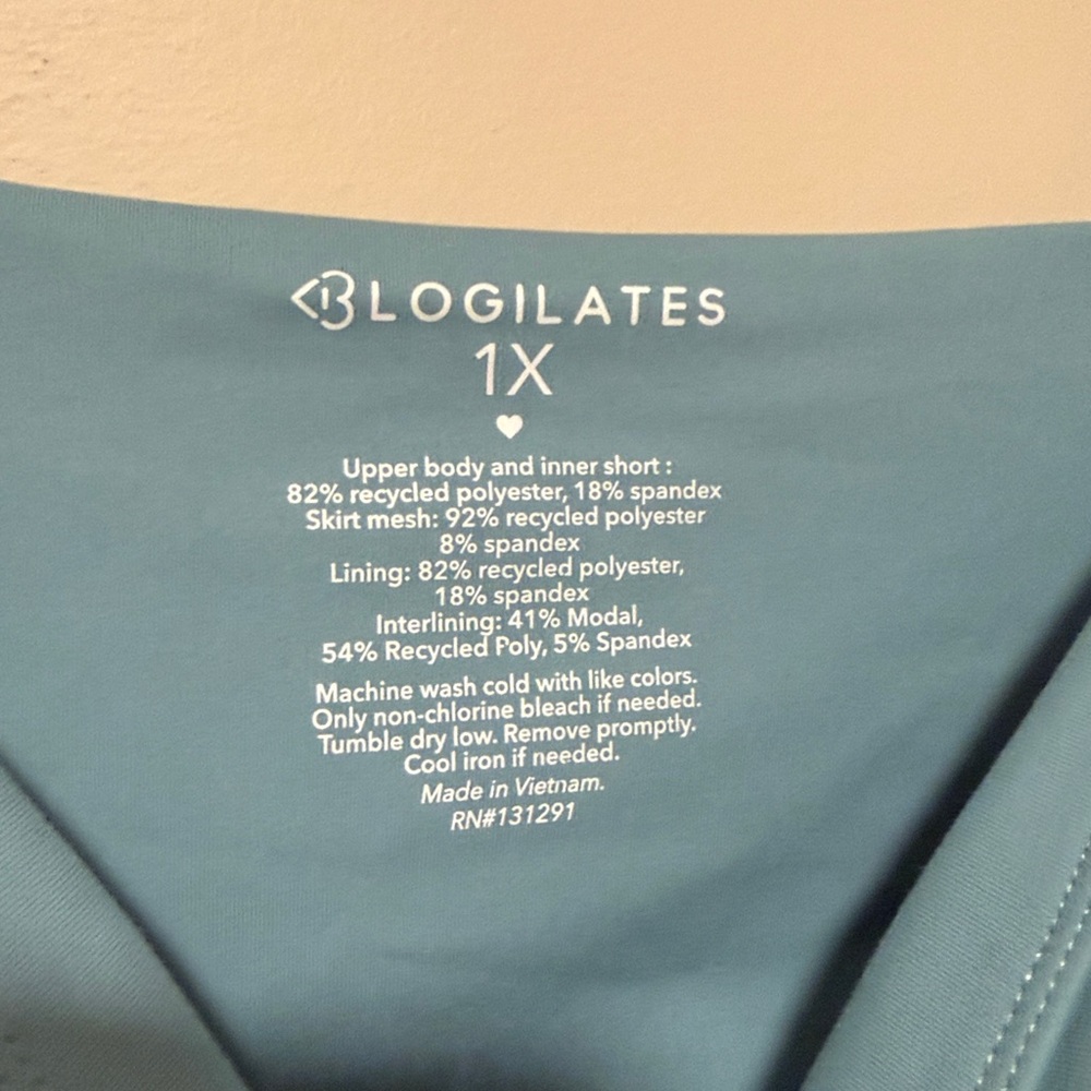 NWT Dusty Blue Blogilates Tulle Athletic Dress - Picture 4 of 7